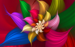 Абстракция разноцветного цветка