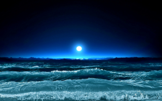 На море лунная ночь