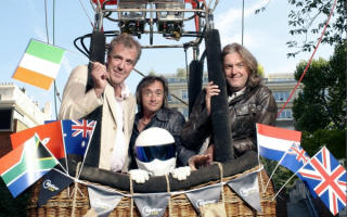 Великолепная четверка из Top Gear -Джереми Кларксон, Ричард Хаммонд, Джеймс Мэй и пилот Стиг