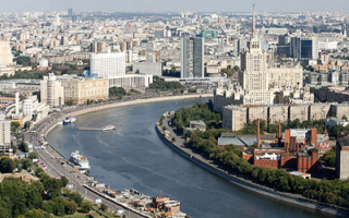 Москва  вид  сверху