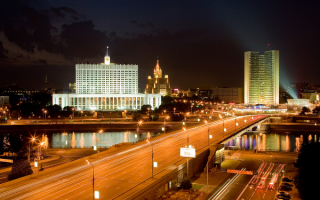 Москва  ночью