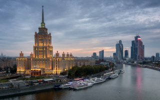 Вечер на Краснопресненской набережной