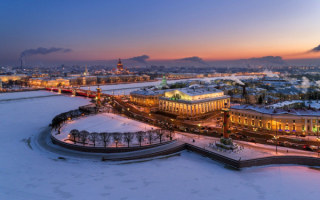 Зимний вечер на Васильевском острове