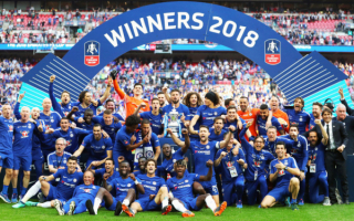 Футбольный клуб Челси с кубком Англии 2018