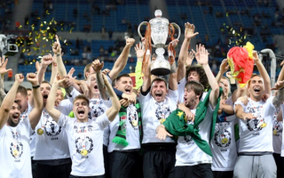 Футболисты «Тосно» с кубком России 2018