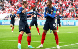 Антуан Гризманн и Килиан Мбаппе