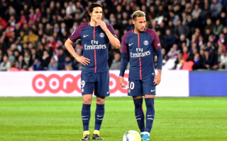 Нападающие футбольного клуба  «Пари-Сен-Жермен» Кавани и Неймар