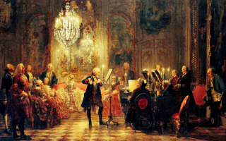 Адольф Менцель. Флейтовый концерт Фридриха Великого в Сан-Суси