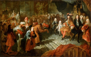 Антуан Куапель.  Людовик XIV принимает персидского посла