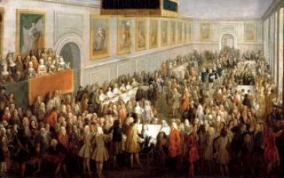 Пьер-Дени Мартен. Коронационный банкет Людовика XV в Реймсе 25 октября 1722
