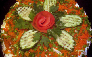 Салат  с    огурцами