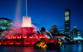 Ночной  фонтан