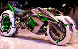 Трёхколёсный трансформируемый байк Kawasaki J на электротяге