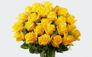 Желтые розы в красивом букете