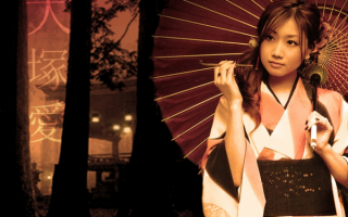 Девушка японка в кимоно