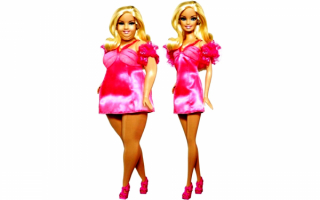 Барби до и после диеты