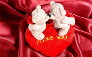 Валентинка с мишками