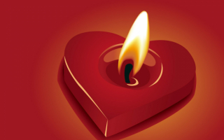 Свеча валентинка