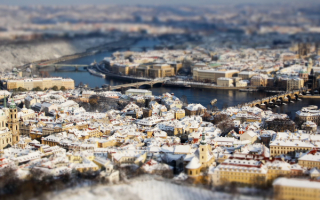 Зимняя панорама Праги