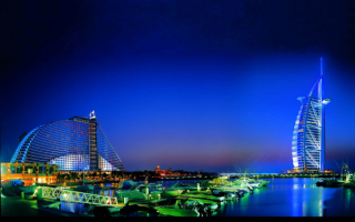 Отель Джумейра Бич и отель Бурдж аль Араб в городе Дубай