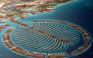 Дубай остров Пальма вид сверху