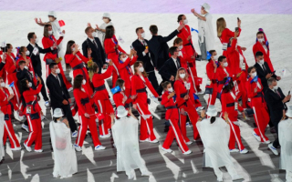 Олимпийская сборная России на параде открытия олимпиады 2020