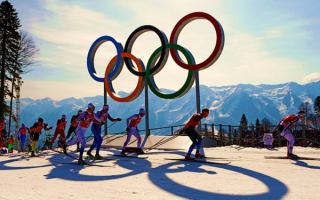 Олимпийская лыжная эстафета в Сочи