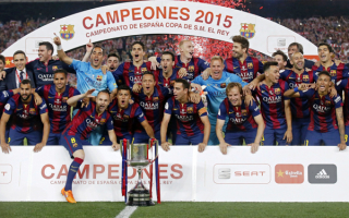 Футболисты Барселоны - чемпионы Испании 2015