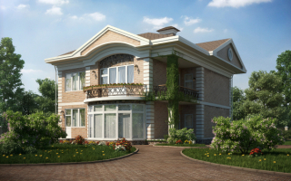 Дом с балконом