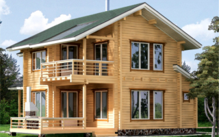 Двухэтажный дом из бруса
