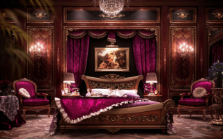 Шикарная спальня в стиле ампир