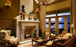 Гостиная с камином