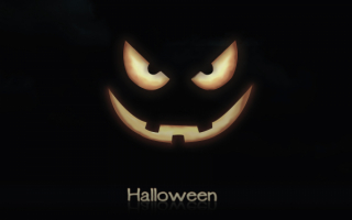 Страшная тыква в ночи