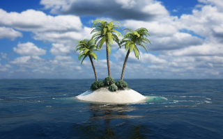 Пальмы на острове