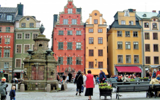 Стокгольм разноцветные дома