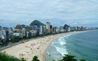 Пляж Ипанема в Рио - де - Жанейро