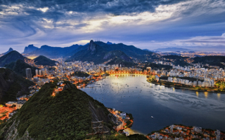 Вечерние огни Рио - де - Жанейро