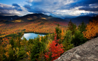 Тайга горы осень