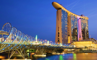 Пешеходный мост Хеликс в Сингапуре