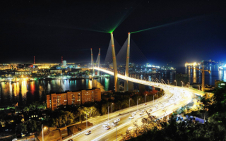 Мост через бухту Золотой Рог во Владивостоке.