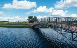 Пешеходный мост в Муслюмово, Татарстан