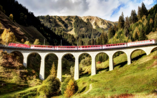 Железнодорожный мост в Альпах