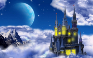 Сказочный замок в облаках