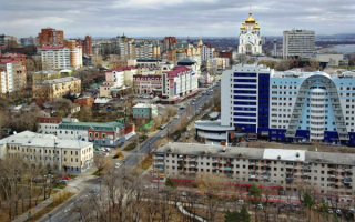 Вид на улицу Тургенева в Хабаровске