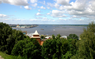 Нижний Новгород. Слияние реки Волги и реки Оки