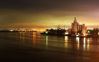 Иркутск, ночь, Ангара