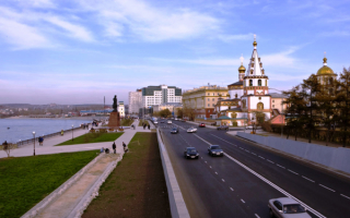 Набережная в Иркутске