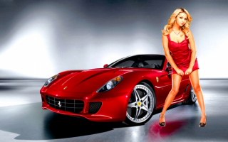 Девушка и Ferrari 599 gtb fiorano