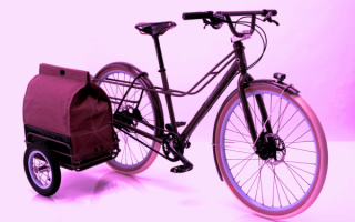 Велосипед с откидной багажной каляской