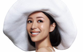 Азиатка в белой шляпе